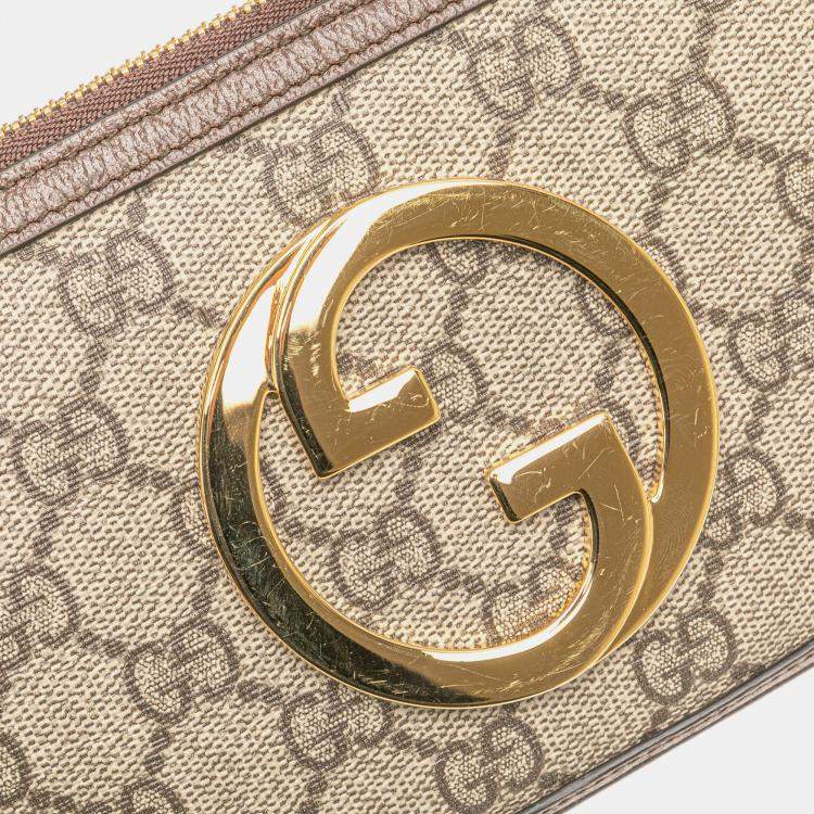 Pre Owned Gucci Beige/Brown GG Supreme Mini Blondie Belt Bag