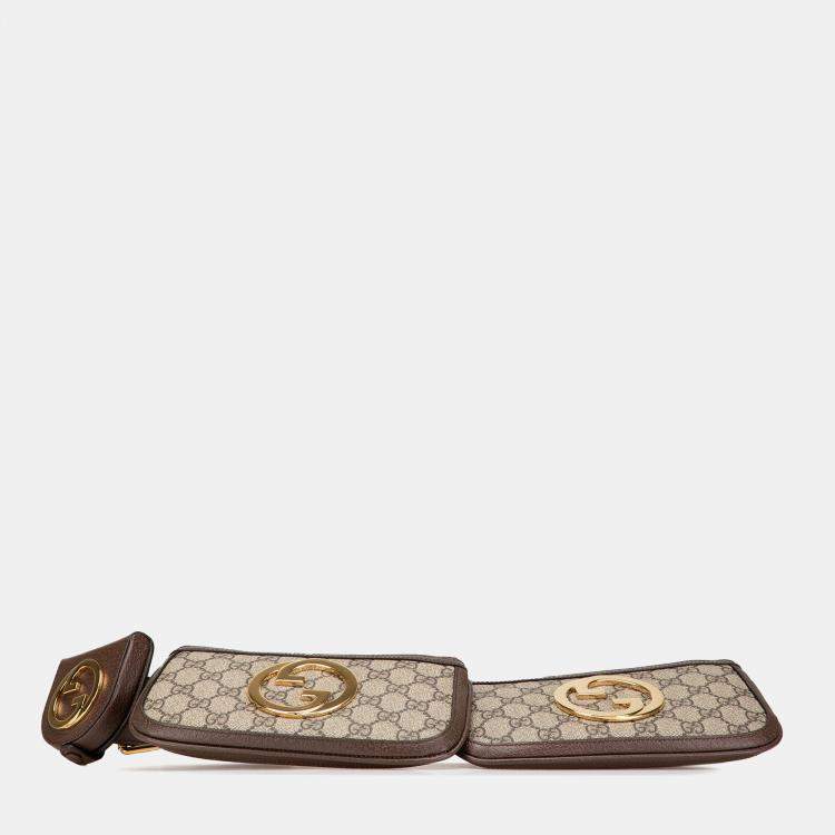 Pre Owned Gucci Beige/Brown GG Supreme Mini Blondie Belt Bag