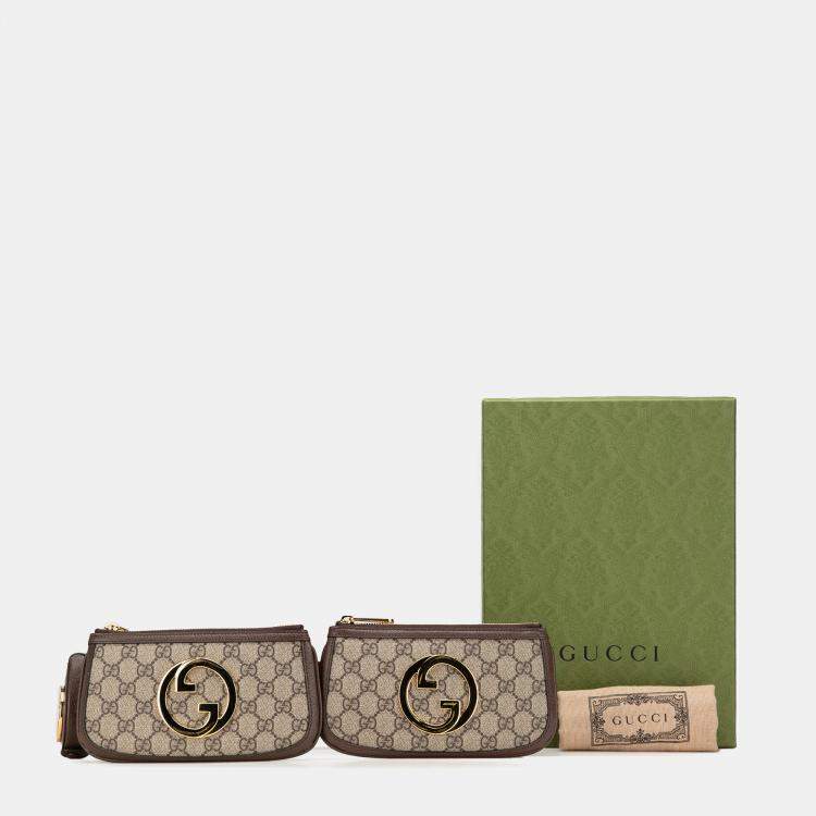 Pre Owned Gucci Beige/Brown GG Supreme Mini Blondie Belt Bag