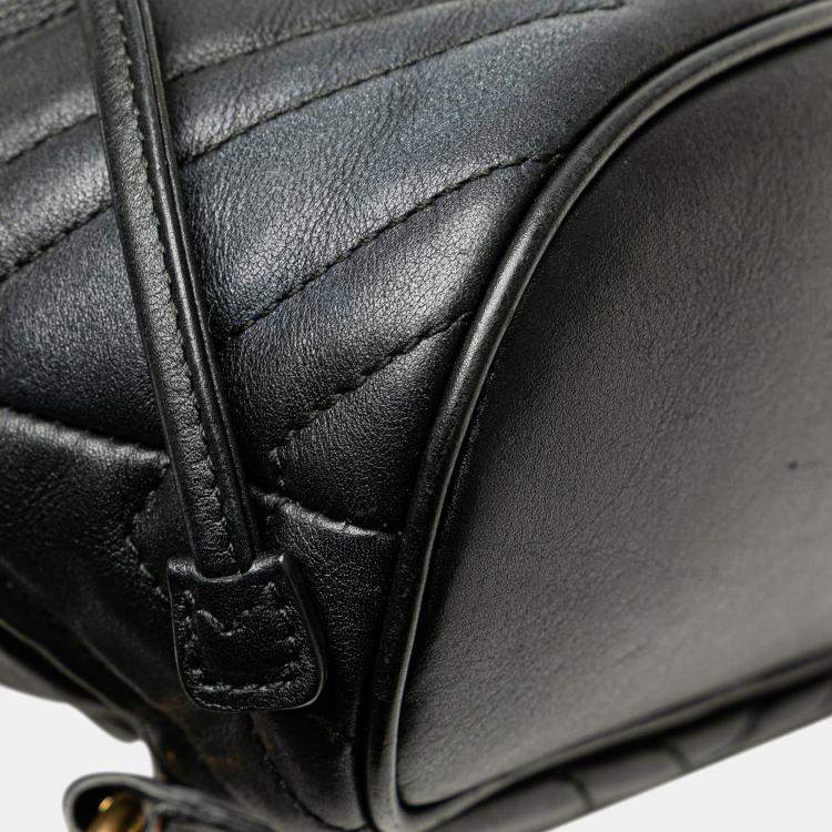 Pre Owned Gucci Black GG Marmont Matelasse Calfskin Backpack