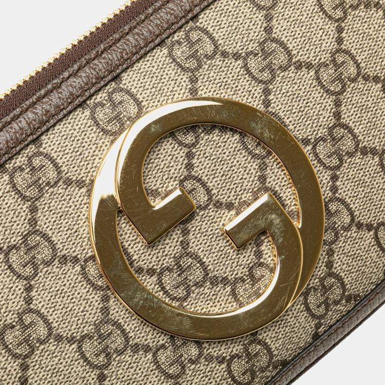 Pre Owned Gucci Beige/Brown Mini GG Supreme Blondie Belt Bag