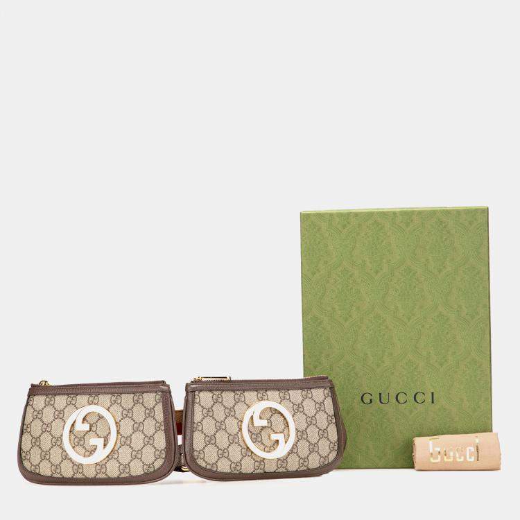 Pre Owned Gucci Beige/Brown Mini GG Supreme Blondie Belt Bag