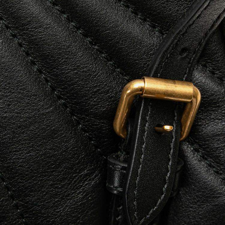 Pre Owned Gucci Calfskin Bamboo Trapuntata Queen Margaret Backpack
