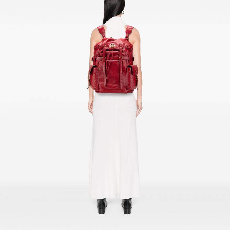 Pre Owned Gucci Piuma Lux Calfskin Re(Belle) Backpack