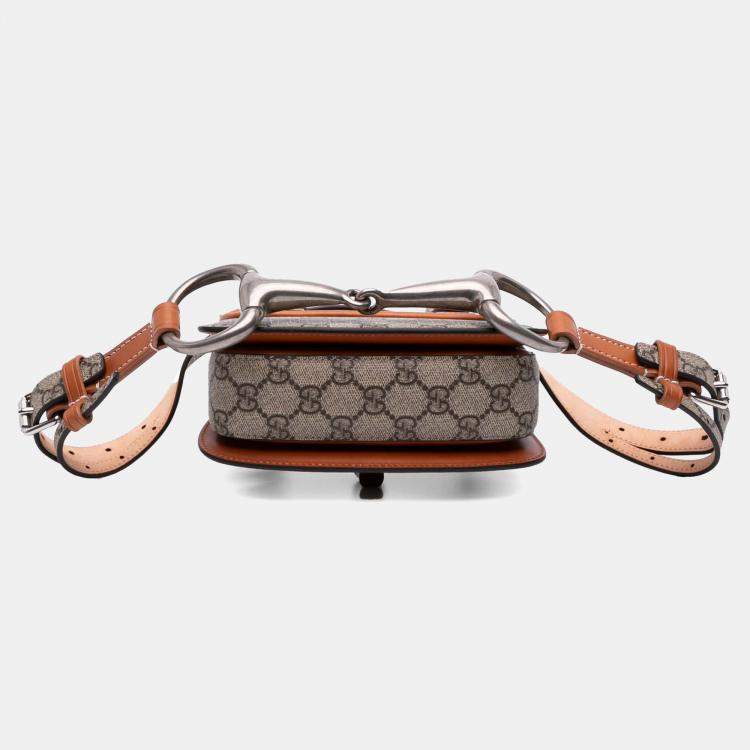 Pre Owned Gucci Mini GG Supreme Web Bamboo 1947 Belt Bag