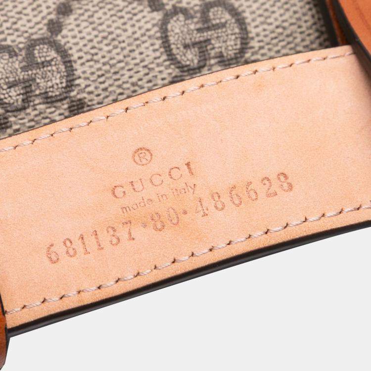 Pre Owned Gucci Mini GG Supreme Web Bamboo 1947 Belt Bag