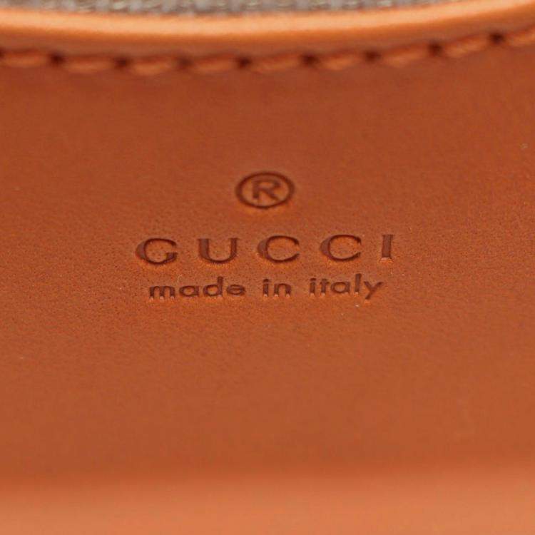 Pre Owned Gucci Mini GG Supreme Beige Web Bamboo 1947 Belt Bag