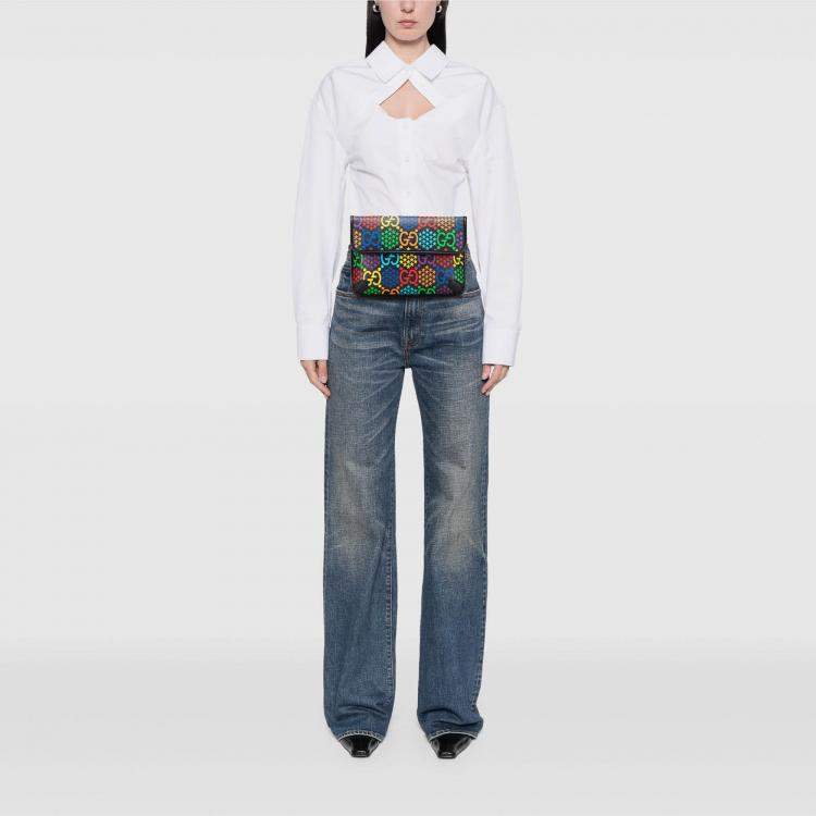 Pre Owned Gucci GG Supreme Psychedelic Belt Bag