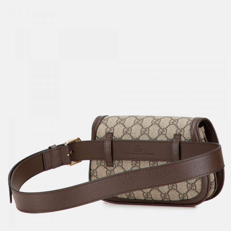 Pre Owned Gucci Brown GG Supreme Blondie Belt Bag