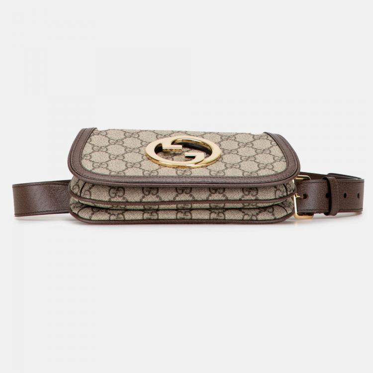 Pre Owned Gucci Brown GG Supreme Blondie Belt Bag