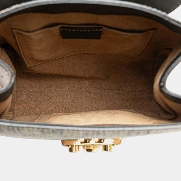 Pre Owned Gucci Beige/Brown GG Supreme Padlock Backpack