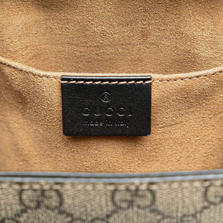 Pre Owned Gucci Beige/Brown GG Supreme Padlock Backpack
