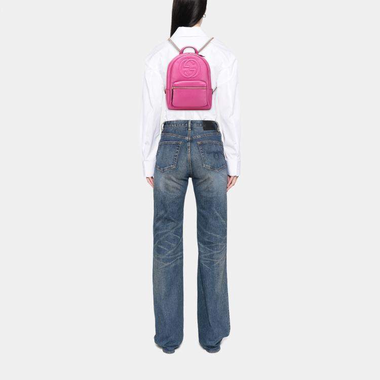 Pre Owned Gucci Leather Soho Backpack