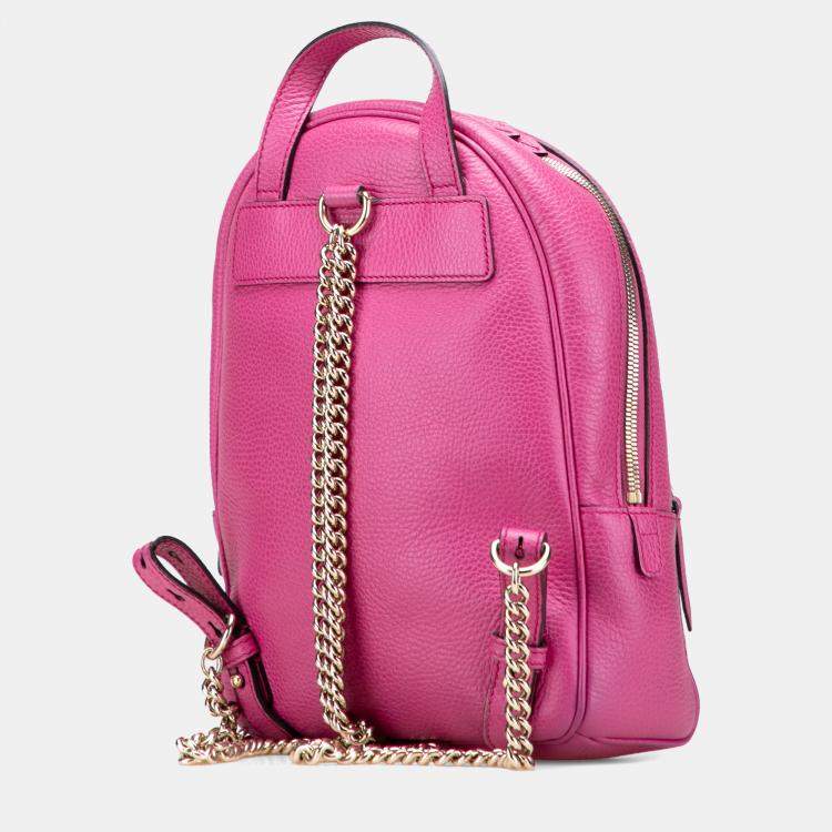 Pre Owned Gucci Leather Soho Backpack