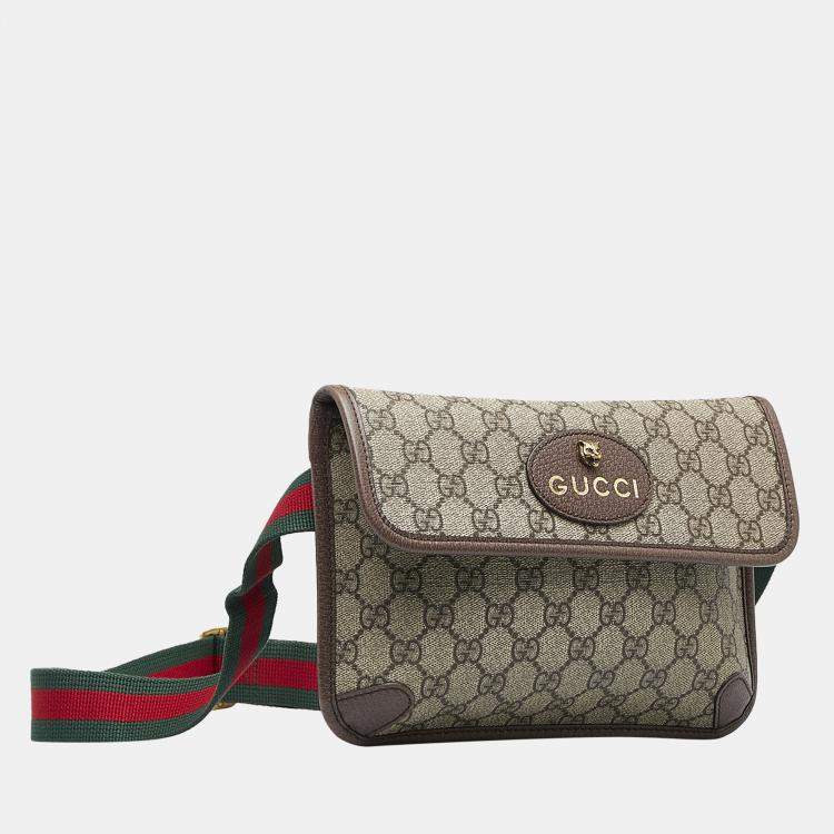 Brown Gucci Animalier GG Supreme Belt Bag