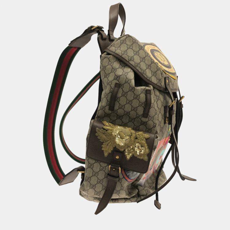 Gucci Soft GG Supreme Backpack in Brown for Men