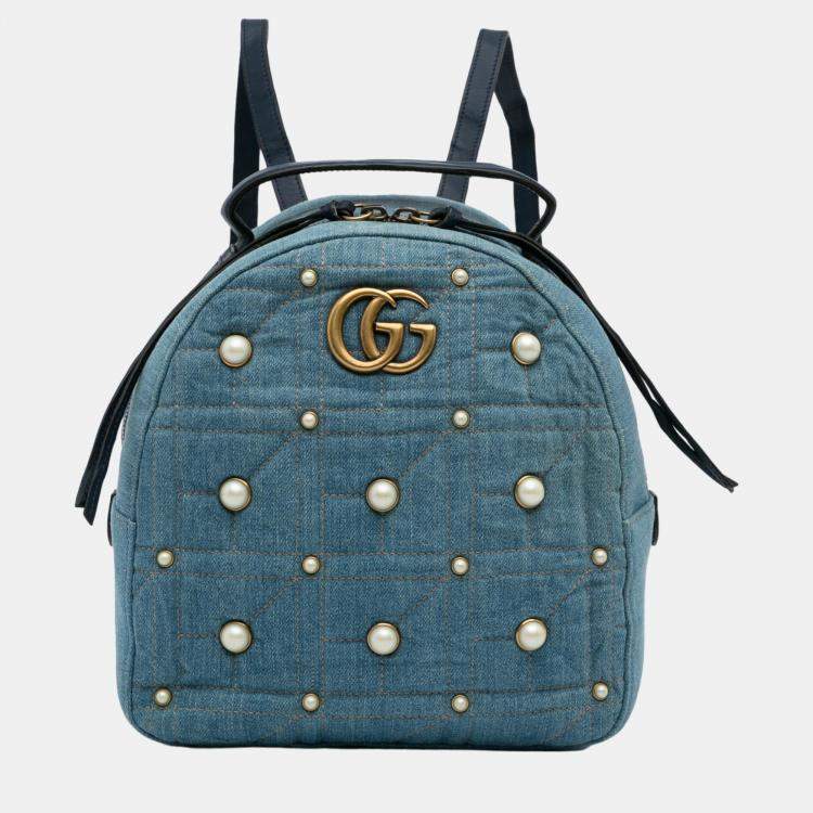 Gucci - Denim Marmont Backpack - New | Bagista