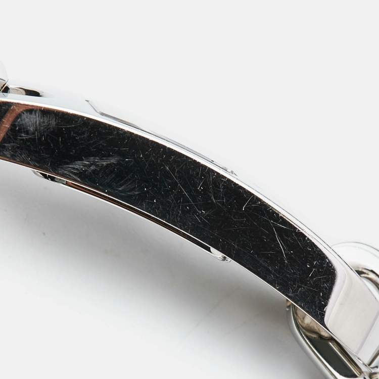 Pre Owned Gucci Black Stainless Steel 6100L  Women's Wristwatch 13.50 mm