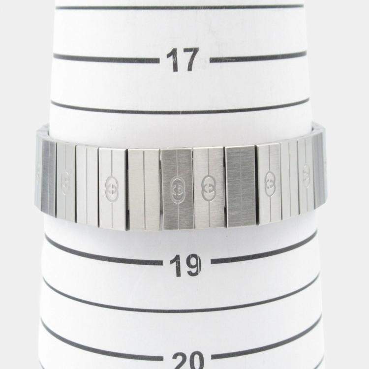 Pre Owned Gucci Grip YA157401 Quartz White Stainless Steel Women's Wristwatch 35 mm