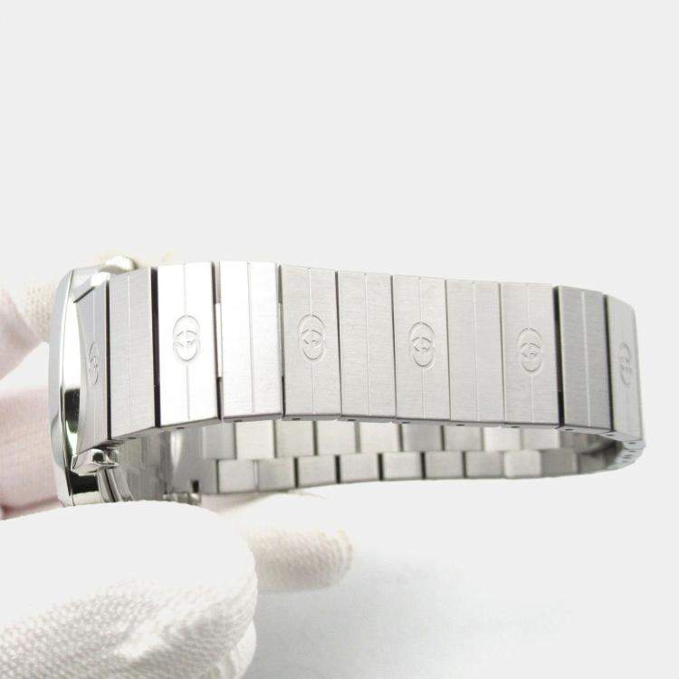 Pre Owned Gucci Grip YA157401 Quartz White Stainless Steel Women's Wristwatch 35 mm