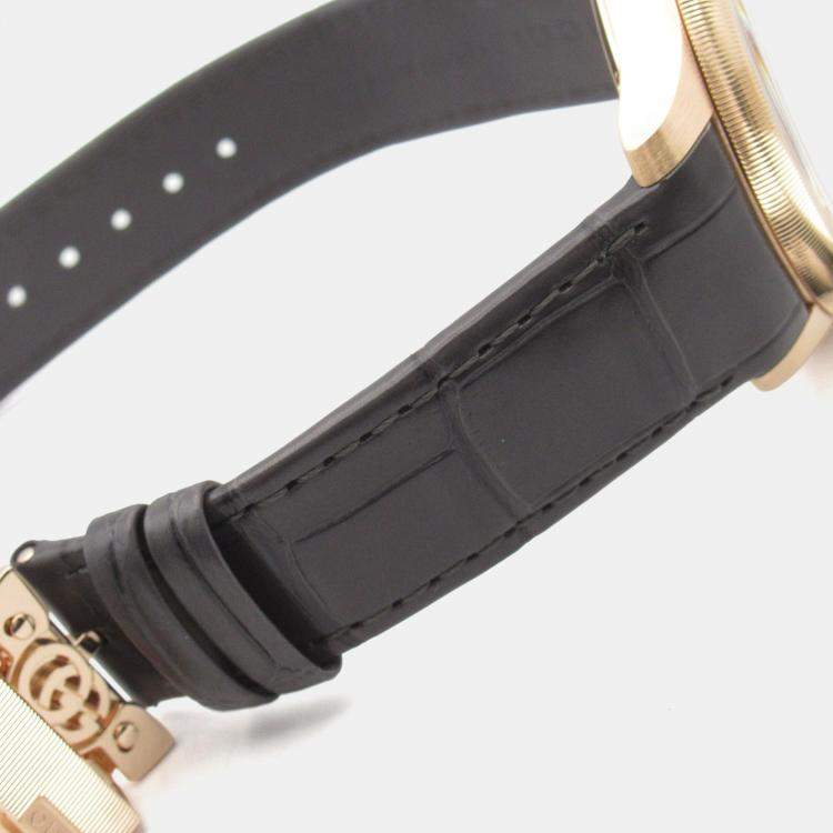 Pre Owned Gucci G-Timeless 717070 IDLA0 8599 Automatic Brown 18k Rose Gold Women's Wristwatch 40 mm