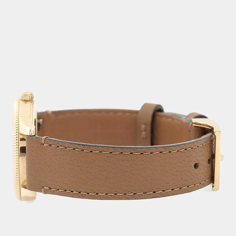 Pre Owned Gucci G Timeless 126.5 Quartz White Stainless Steel Women's Wristwatch 29mm