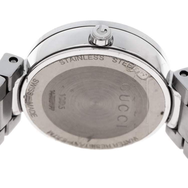 Pre Owned Gucci Black Stainless Steel 133.5 Women's Wristwatch 29 MM