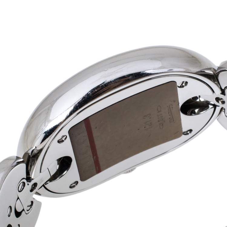 Pre Owned Gucci Black Stainless Steel Marina Chain 121.3 Women's Wristwatch 32MM