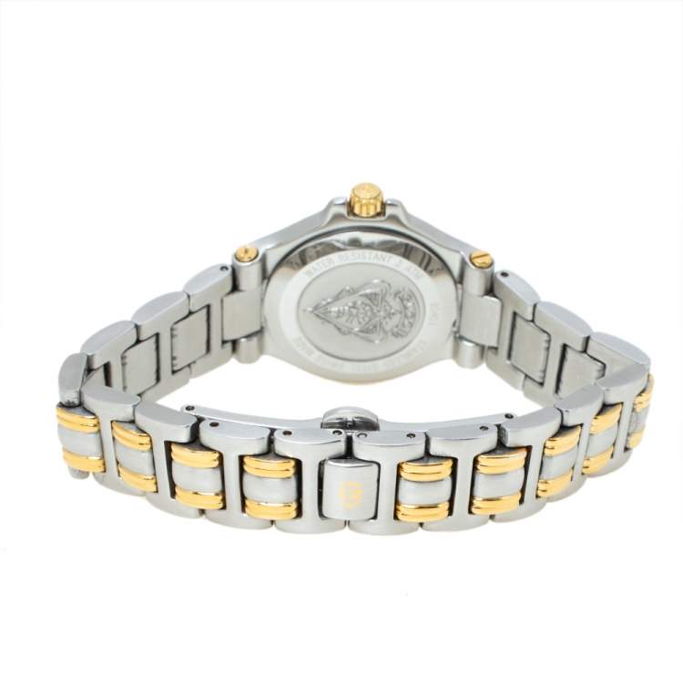 Pre Owned Gucci Champagne Two-Tone Stainless Steel 9040L Women's Wristwatch 26 mm