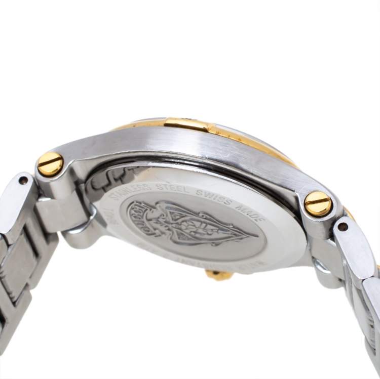 Pre Owned Gucci Champagne Two-Tone Stainless Steel 9040L Women's Wristwatch 26 mm