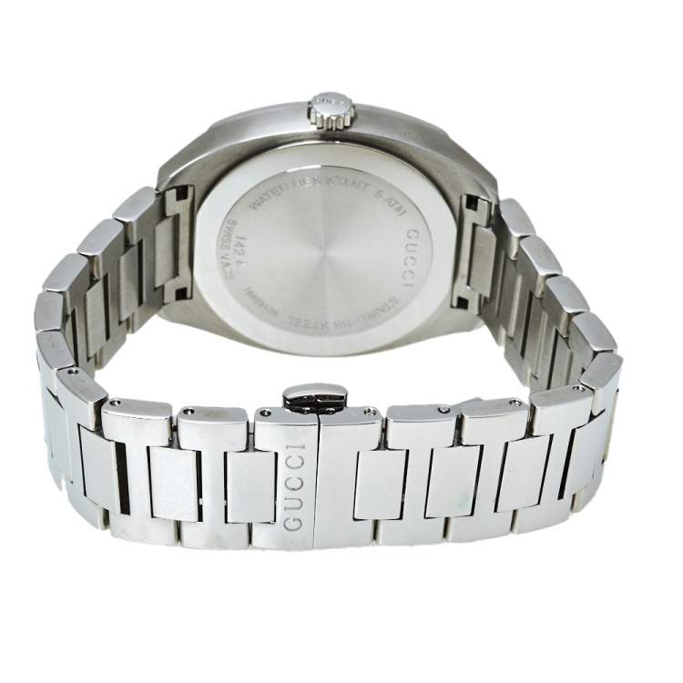 Pre Owned Gucci Black Stainless Steel GG2570 YA142404 Women's Wristwatch 36 MM