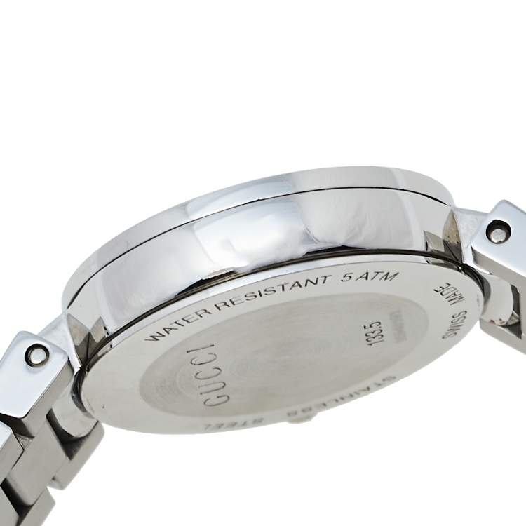 Pre Owned Gucci Silver Stainless Steel Interlocking YA133503 Women's Wristwatch 29 mm