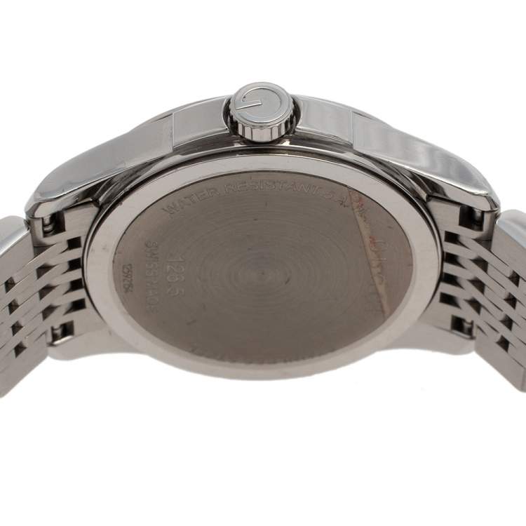 Pre Owned Gucci Black Stainless Steel G-Timeless YA126501 Women's Wristwatch 27 mm