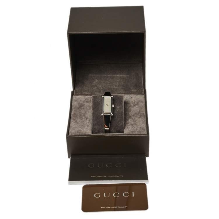Pre Owned Gucci Silver Stainless Steel 1500L Quartz Women's Wristwatch 12 mm