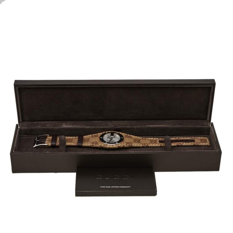 Pre Owned Gucci Silver Stainless Steel G Bandeau 104 Women's Wristwatch 31 mm