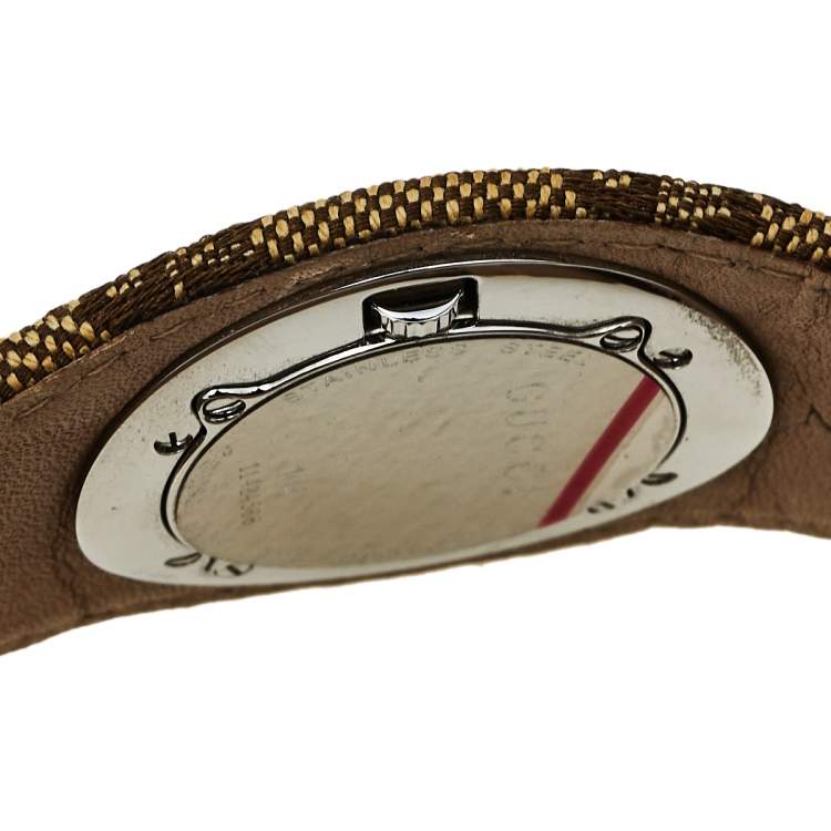Pre Owned Gucci Silver Stainless Steel G Bandeau 104 Women's Wristwatch 31 mm