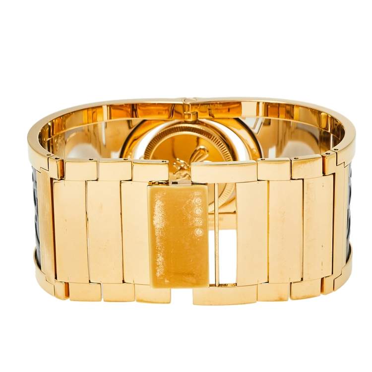 Pre Owned Gucci Gold PVD Stainless Steel Twirl YA112444 Women's Wristwatch 23 mm