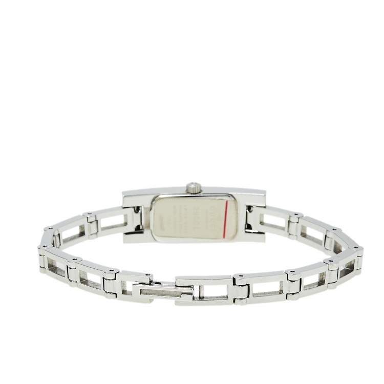 Pre Owned Gucci Grey Stainless Steel 3900L Women's Wristwatch 12 mm