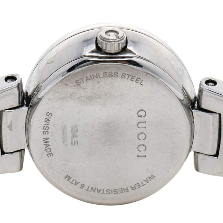 مملوكة مسبقًا Gucci Brown Stainless Steel Guccissima 134.5 Women's Wristwatch 27 mm