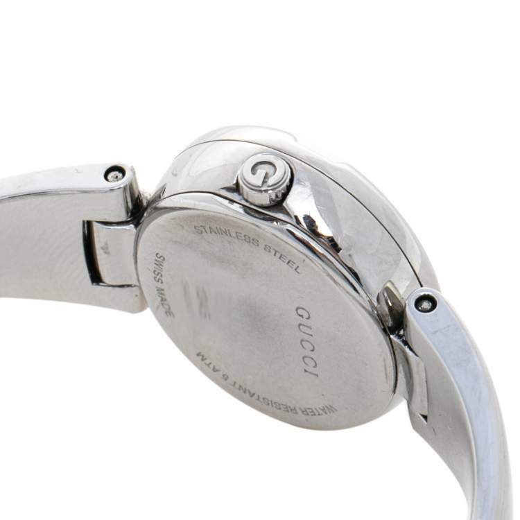 مملوكة مسبقًا Gucci Brown Stainless Steel Guccissima 134.5 Women's Wristwatch 27 mm