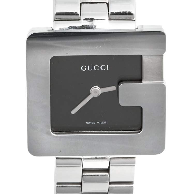 Pre Owned Gucci Black Stainless Steel G-Series 3600L Women's Wristwatch 23 mm