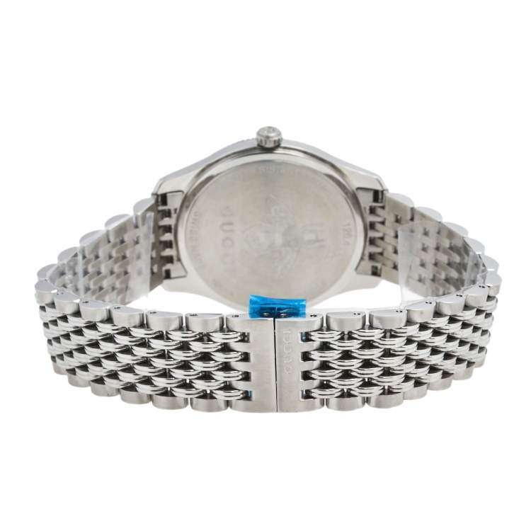 مملوكة مسبقًا Gucci Black Stainless Steel G-Timeless YA1264154 Women's Wristwatch 36 mm 
