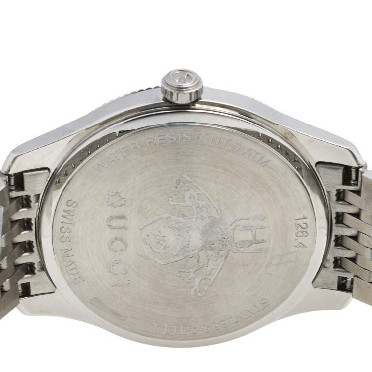 مملوكة مسبقًا Gucci Black Stainless Steel G-Timeless YA1264154 Women's Wristwatch 36 mm 