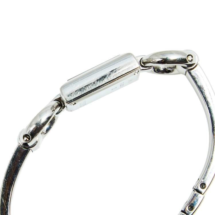 Pre Owned Gucci Silver Stainless Steel Tornabuoni YA120502 Women's Wristwatch 19 mm