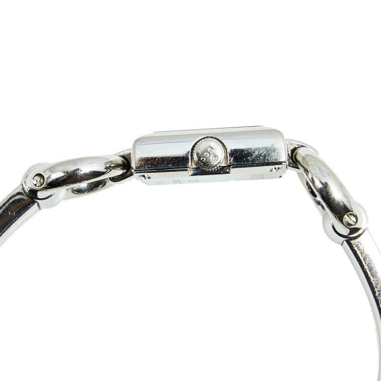 Pre Owned Gucci Silver Stainless Steel Tornabuoni YA120502 Women's Wristwatch 19 mm