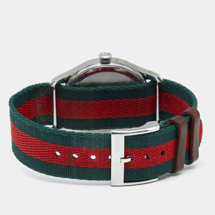 Pre Owned Gucci Multicolor Stainless Steel Nylon Le Marche Des Merveilles Unisex Wristwatch 38 mm