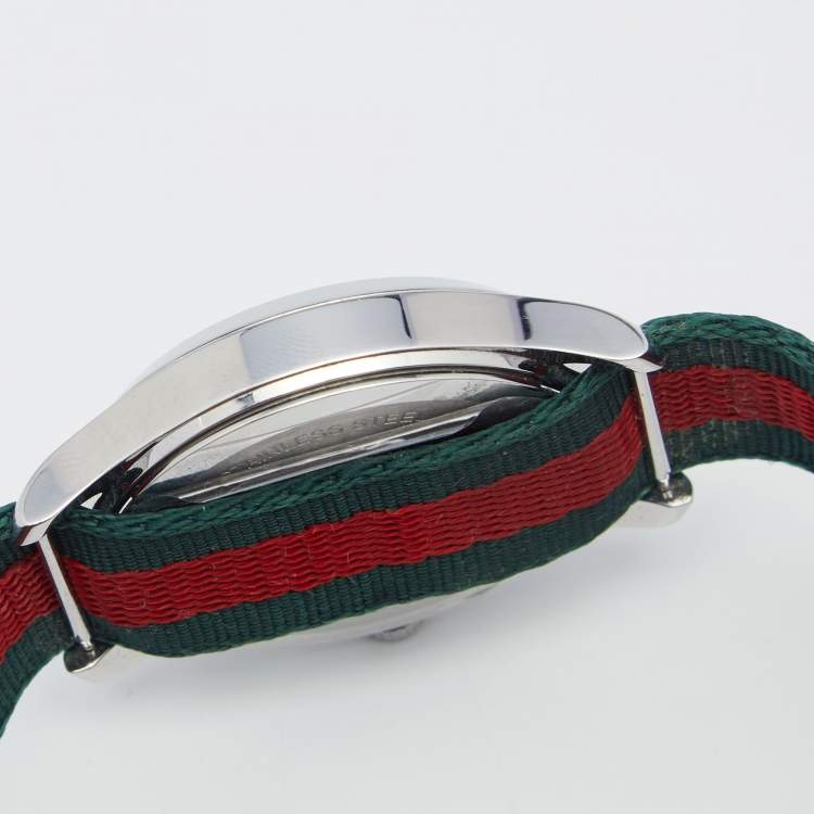 Pre Owned Gucci Multicolor Stainless Steel Nylon Le Marche Des Merveilles Unisex Wristwatch 38 mm