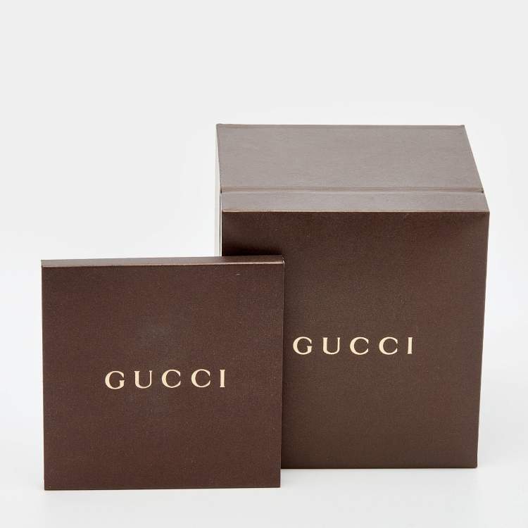 Pre Owned Gucci Mother Of Pearl Stainless Steel Diamond G-Timeless YA126504 Women's Wristwatch 27 mm