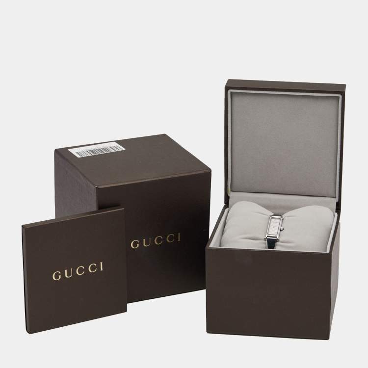 Pre Owned Gucci Mother of Pearl Stainless Steel Horsebit 1500L Women's Wristwatch 12 mm