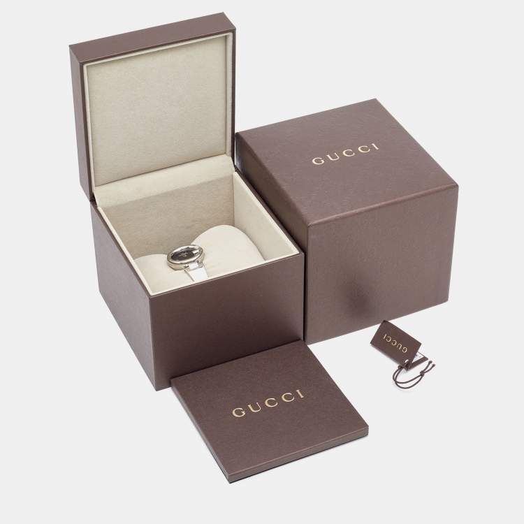 Pre Owned Gucci Black Stainless Steel Guccissima YA134501 Women's Wristwatch 27 mm